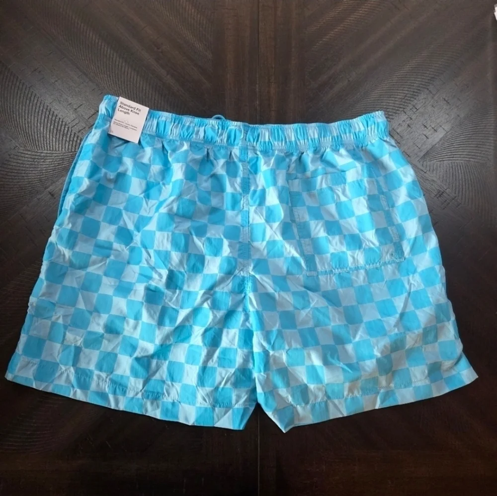 Nike Mens Blue Checkered Woven Shorts FN3098-447 XL - New Athletic Gym Workout - Picture 8 of 9